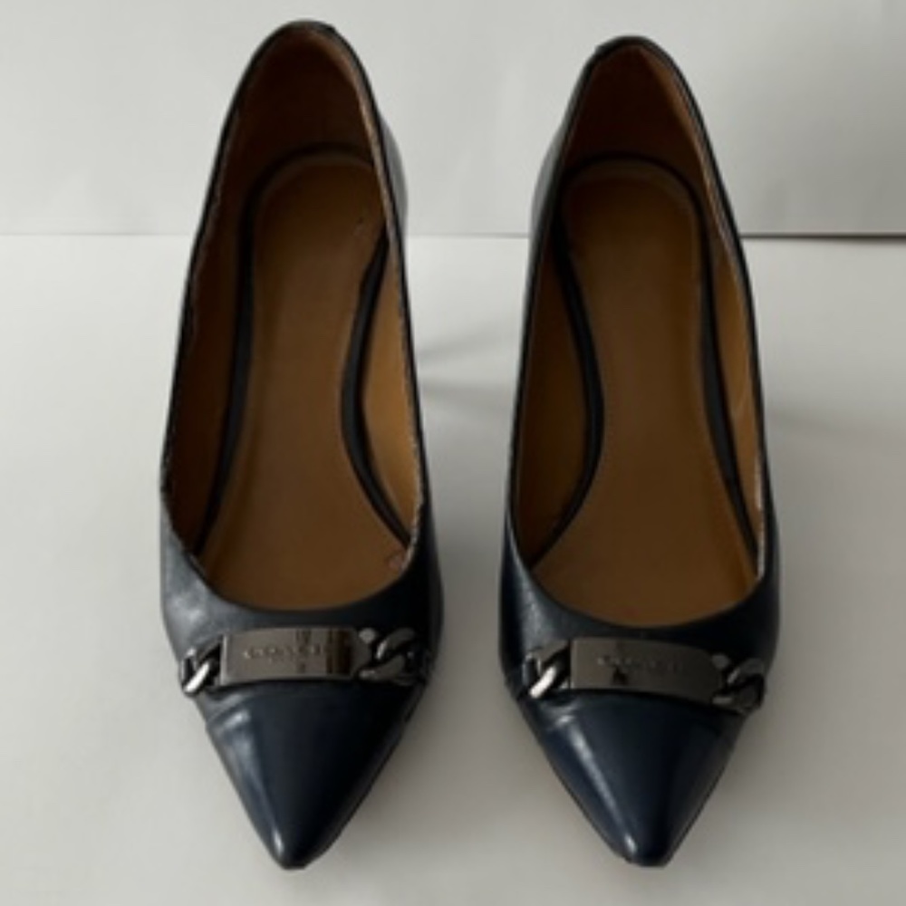 Leather Coach Navy Pumps size 6